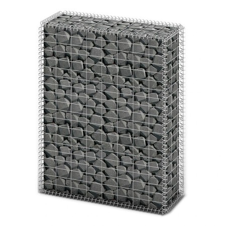 Gabionen-Wandkorb aus verzinktem Draht, 100 x 80 x 30 cm von vidaXL, Zaunpaneele - Ref: Foro24-141040, Preis: 68,79 €, Rabatt: %