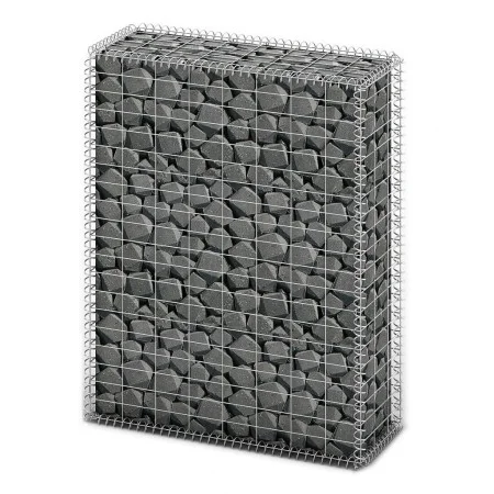Galvanized wire gabion wall basket 100x80x30 cm by vidaXL, fence panels - Ref: Foro24-141040, Price: 67,53 €, Discount: %