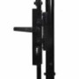 Cancela de valla doble puerta con puntas acero negro 3x1,75 m