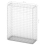 Gabionen-Wandkorb aus verzinktem Draht, 100 x 80 x 30 cm von vidaXL, Zaunpaneele - Ref: Foro24-141040, Preis: 68,79 €, Rabatt: %