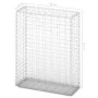 Galvanized wire gabion wall basket 100x80x30 cm by vidaXL, fence panels - Ref: Foro24-141040, Price: 67,53 €, Discount: %