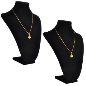Expositor De Joyas En Forma De Busto Negro - 2Piezas - 23X11,5X30cm de vidaXL, Soportes para joyería - Ref: Foro24-240906, Pr...