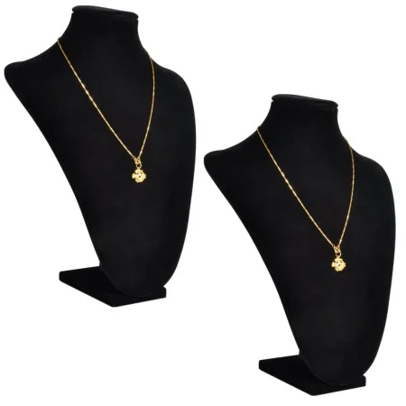 Expositor De Joyas En Forma De Busto Negro - 2Piezas - 23X11,5X30cm de vidaXL, Soportes para joyería - Ref: Foro24-240906, Pr...