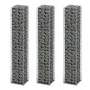 Gabion wall baskets galvanized wire 25x25x150cm 3 units by vidaXL, fence panels - Ref: Foro24-141046, Price: 71,31 €, Discoun...