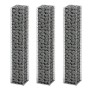 Gabionen-Wandkörbe aus verzinktem Draht, 25 x 25 x 150 cm, 3 Einheiten von vidaXL, Zaunpaneele - Ref: Foro24-141046, Preis: 7...