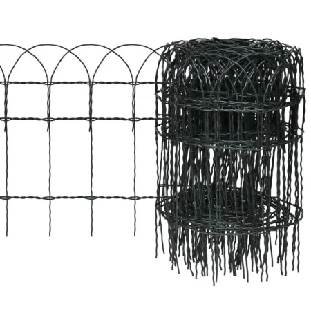 Powder-coated iron mesh for lawn, 25x0.4 m by vidaXL, Garden edging and edging - Ref: Foro24-141072, Price: 65,73 €, Discount: %