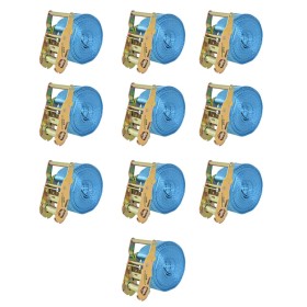 Ratschen-Befestigungsgurte, 10 Stück, 2T, 6 m x 38 mm, blau von vidaXL, Spanngurte - Ref: Foro24-142655, Preis: 80,01 €, Raba...