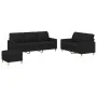 Sofa set with cushions 3 pieces black fabric by vidaXL, Sofas - Ref: Foro24-3201318, Price: 481,41 €, Discount: %