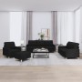 Sofagarnitur mit Kissen 4-teilig aus schwarzem Stoff von vidaXL, Sofas - Ref: Foro24-3201254, Preis: 673,64 €, Rabatt: %