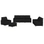 Sofa set with cushions 4 pieces black fabric by vidaXL, Sofas - Ref: Foro24-3201254, Price: 612,42 €, Discount: %