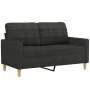 Sofa set with cushions 4 pieces black fabric by vidaXL, Sofas - Ref: Foro24-3201254, Price: 612,42 €, Discount: %