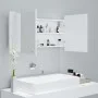 Badezimmerspiegelschrank mit LED-Licht aus weißem Acryl 90x12x45 cm von vidaXL, Badezimmerwaschtische - Ref: Foro24-804972, P...