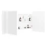 Badezimmerspiegelschrank mit LED-Licht aus weißem Acryl 90x12x45 cm von vidaXL, Badezimmerwaschtische - Ref: Foro24-804972, P...
