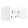 Badezimmerspiegelschrank mit LED-Licht aus weißem Acryl 90x12x45 cm von vidaXL, Badezimmerwaschtische - Ref: Foro24-804972, P...