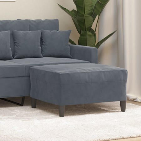 Dunkelgrauer Samt-Fußhocker 70x55x41 cm von vidaXL, Osmanen - Ref: Foro24-349318, Preis: 69,32 €, Rabatt: %