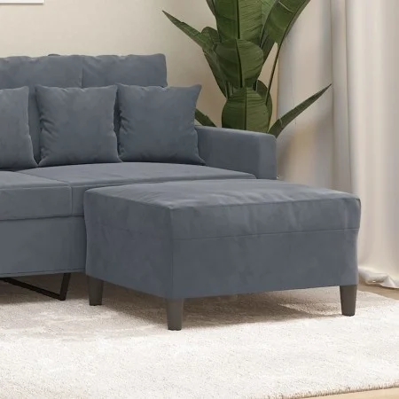 Reposapiés de terciopelo gris oscuro 70x55x41 cm de vidaXL, Otomanas - Ref: Foro24-349318, Precio: 63,22 €, Descuento: %