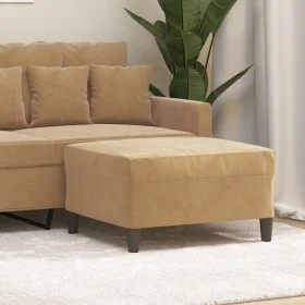 Reposapiés de terciopelo marrón 70x55x41 cm de vidaXL, Otomanas - Ref: Foro24-349324, Precio: 56,54 €, Descuento: %