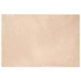 Alfombra de Piel Sintética de Conejo Beige 120 x 170 cm