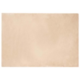 Alfombra de Piel Sintética de Conejo Beige 140 x 200 cm