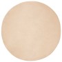 Alfombra de Piel Sintética de Conejo Beige Ø 160 cm Poliéster