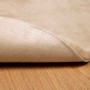 Alfombra de Piel Sintética de Conejo Beige Ø 160 cm Poliéster