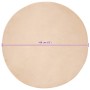 Alfombra de Piel Sintética de Conejo Beige Ø 160 cm Poliéster