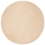 Alfombra de Piel Sintética de Conejo Beige Ø 200 cm Poliéster