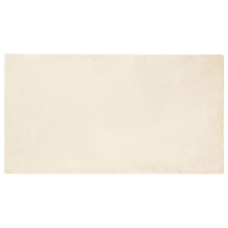 Alfombra de Piel Sintética de Conejo Crema 80 x 150 cm