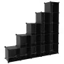 Estantería de cubos con 15 compartimentos negro PP by vidaXL, Shoe racks and shoe organizers - Ref: Foro24-340545, Price: 71,...
