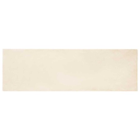 Alfombra de Piel Sintética de Conejo Crema 80 x 250 cm