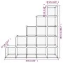 Estantería de cubos con 15 compartimentos negro PP by vidaXL, Shoe racks and shoe organizers - Ref: Foro24-340545, Price: 71,...