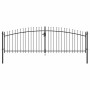 Puerta doble para valla con puntas de lanza 400x175 cm