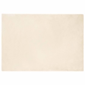 Alfombra de Piel Sintética de Conejo Crema 140 x 200 cm