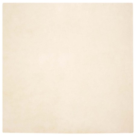 Alfombra de Piel Sintética de Conejo Crema 160 x 160 cm