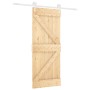 Puerta corredera con herrajes madera maciza de pino 85x210 cm von vidaXL, Türen - Ref: Foro24-3203212, Preis: 193,07 €, Rabat...