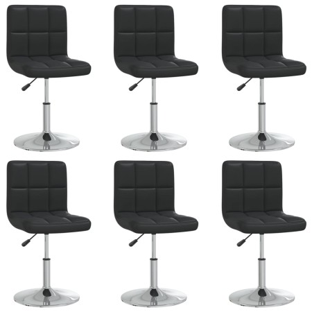 Sillas de comedor 6 unidades cuero sintético negro