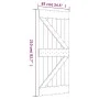 Puerta corredera con herrajes madera maciza de pino 85x210 cm von vidaXL, Türen - Ref: Foro24-3203212, Preis: 192,16 €, Rabat...