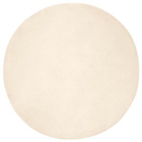 Alfombra de Piel Sintética de Conejo Olite Crema Ø 120 cm en Alfombras | Comprar online en Foro24