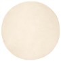 Alfombra de Piel Sintética de Conejo Crema Ø 120 cm Poliéster