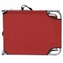 Tumbona plegable con capota acero y tela roja de vidaXL, Tumbonas - Ref: Foro24-41198, Precio: 61,86 €, Descuento: %