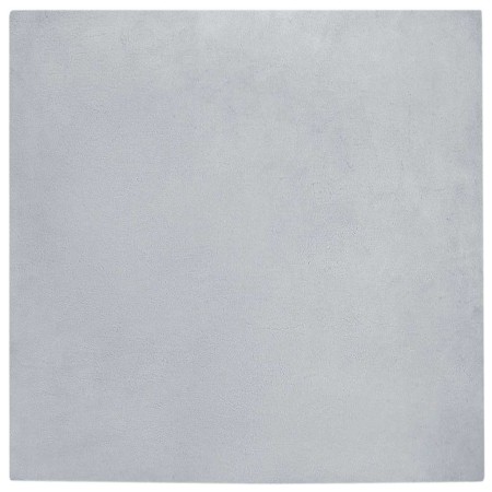 Alfombra de Piel Sintética de Conejo Gris 120 x 120 cm