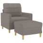 Sessel mit Hocker Stoff grau taupe 60 cm von vidaXL, Sofas - Ref: Foro24-3201000, Preis: 200,19 €, Rabatt: %
