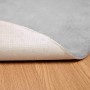 Alfombra de Piel Sintética de Conejo Gris Ø 120 cm Poliéster