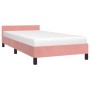 Pink velvet bed frame with headboard 90x200 cm by vidaXL, Beds and slatted bases - Ref: Foro24-347554, Price: 117,98 €, Disco...