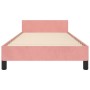 Pink velvet bed frame with headboard 90x200 cm by vidaXL, Beds and slatted bases - Ref: Foro24-347554, Price: 117,98 €, Disco...