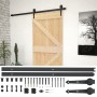 Schiebetür mit Beschlägen aus massivem Kiefernholz, 80 x 210 cm von vidaXL, Türen - Ref: Foro24-3057485, Preis: 201,28 €, Rab...