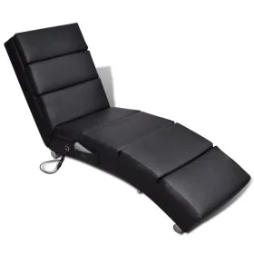 Schwarze Liegemassageliege aus Kunstleder von vidaXL, Elektrische Massagesessel - Ref: Foro24-240968, Preis: 247,09 €, Rabatt: %