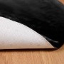Alfombra de Piel Sintética de Conejo Negro Ø 160 cm Poliéster