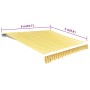 Yellow and white canvas awning 6x3 m (without structure) by vidaXL, Awnings - Ref: Foro24-141018, Price: 79,28 €, Discount: %