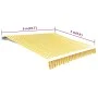 Yellow and white canvas awning 6x3 m (without structure) by vidaXL, Awnings - Ref: Foro24-141018, Price: 63,46 €, Discount: %
